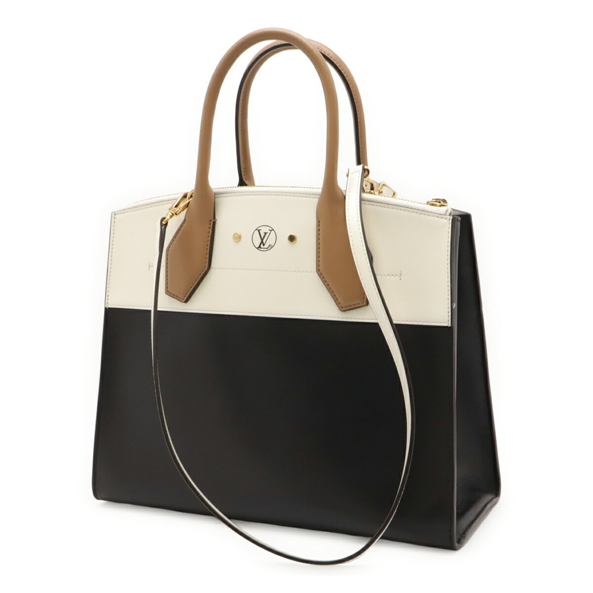 Louis Vuitton White Leather Handbag