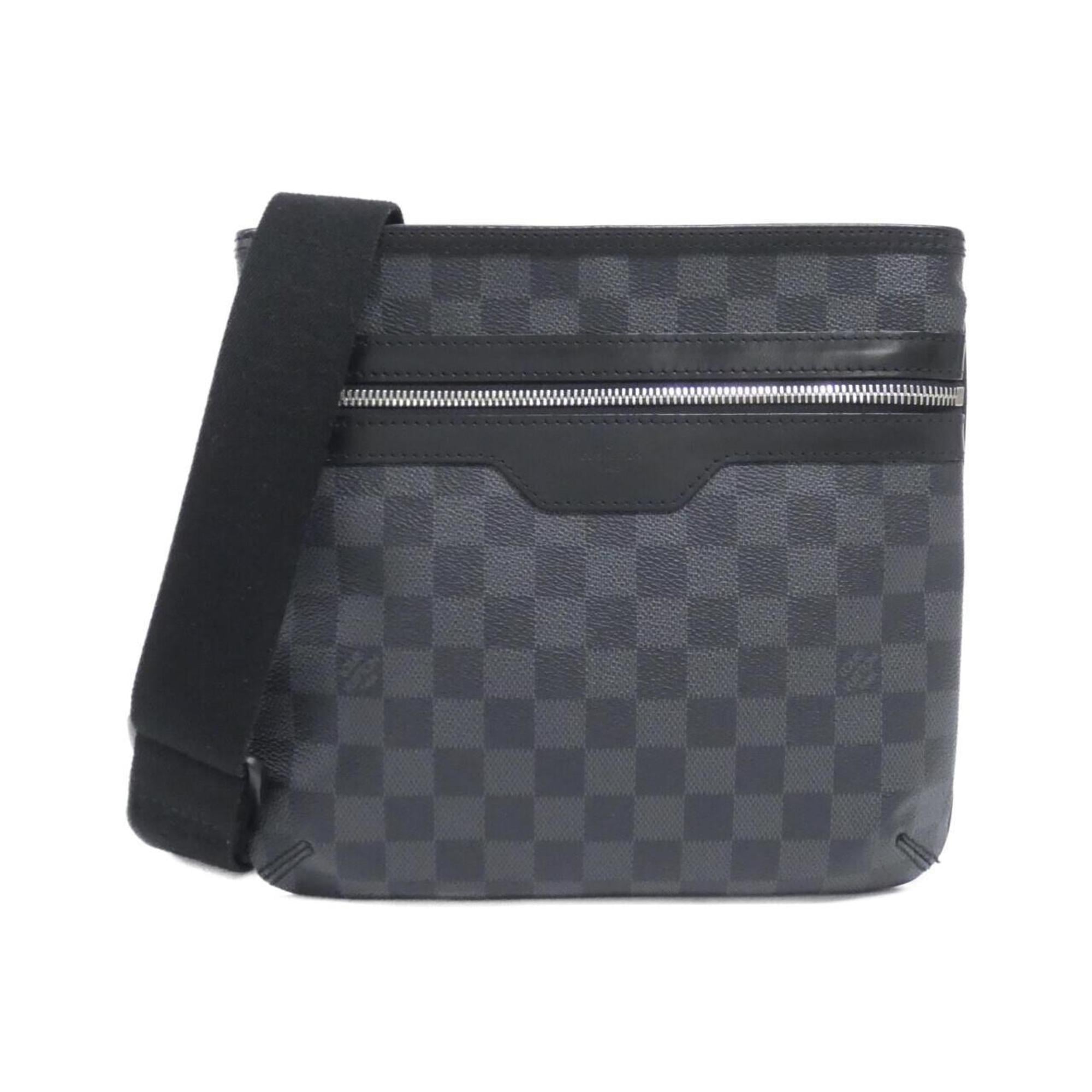 Louis Vuitton Dark Gray Graphite Coated Canvas Shoulder Bag