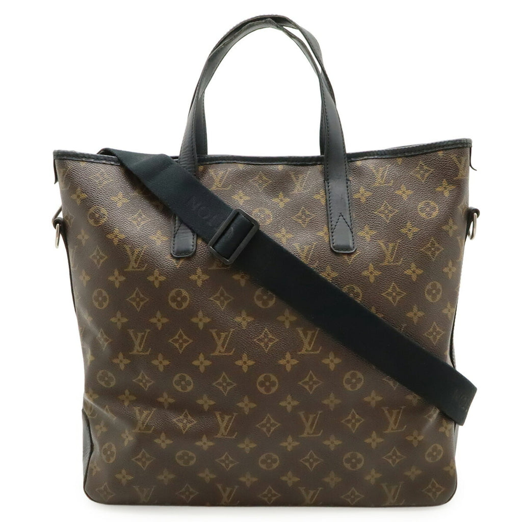Louis Vuitton Black Brown Monogram Macassar Monogram Pvc Coated Canvas Leather Shoulder Bag Tote Bag