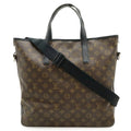 Louis Vuitton Black Brown Monogram Macassar Monogram Pvc Coated Canvas Leather Shoulder Bag Tote Bag