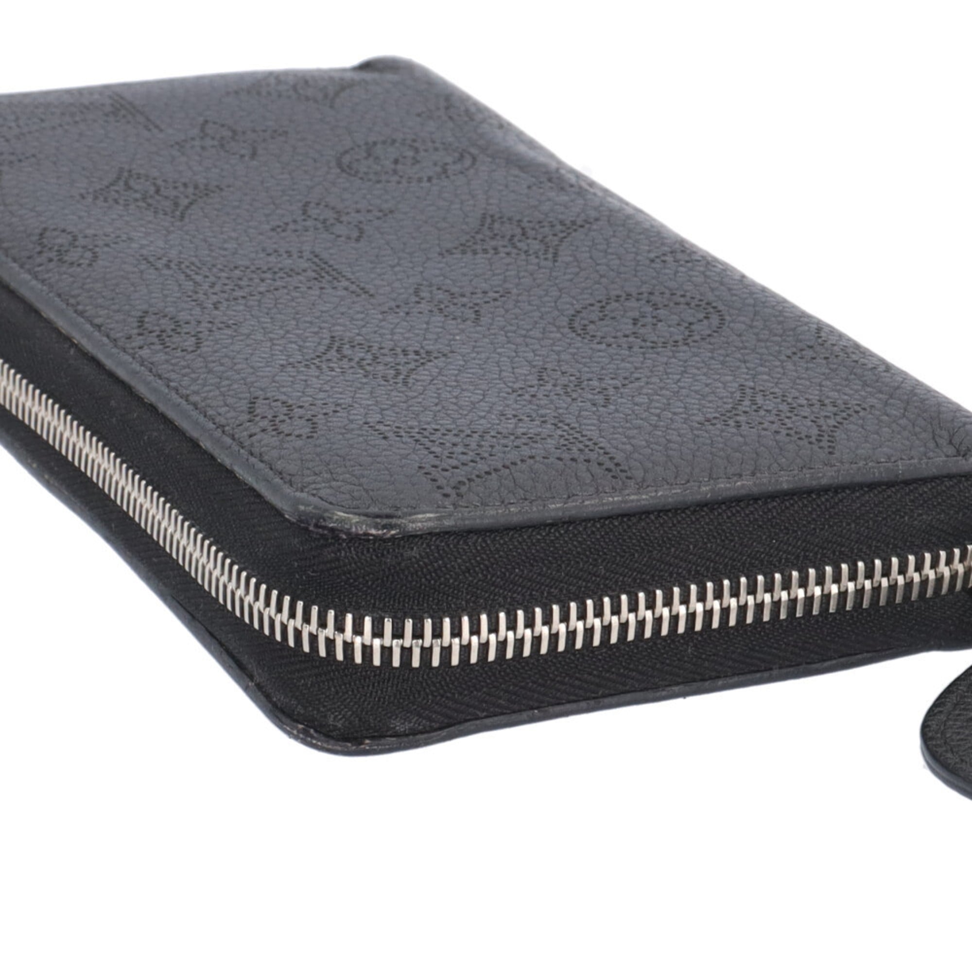 Louis Vuitton Black Mahina Leather Long Wallet