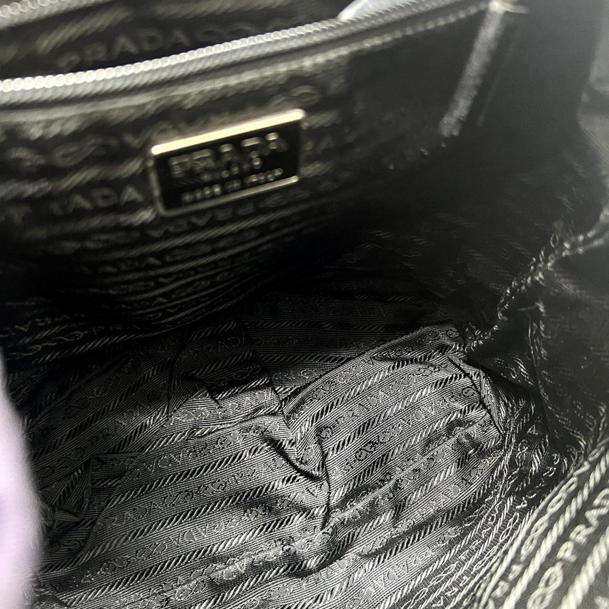 Prada Purple Nylon Leather Backpack