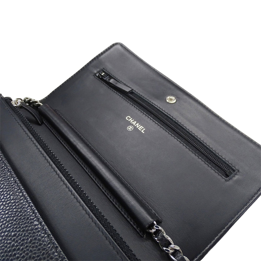 Chanel Black Grained Calfskin Handbag