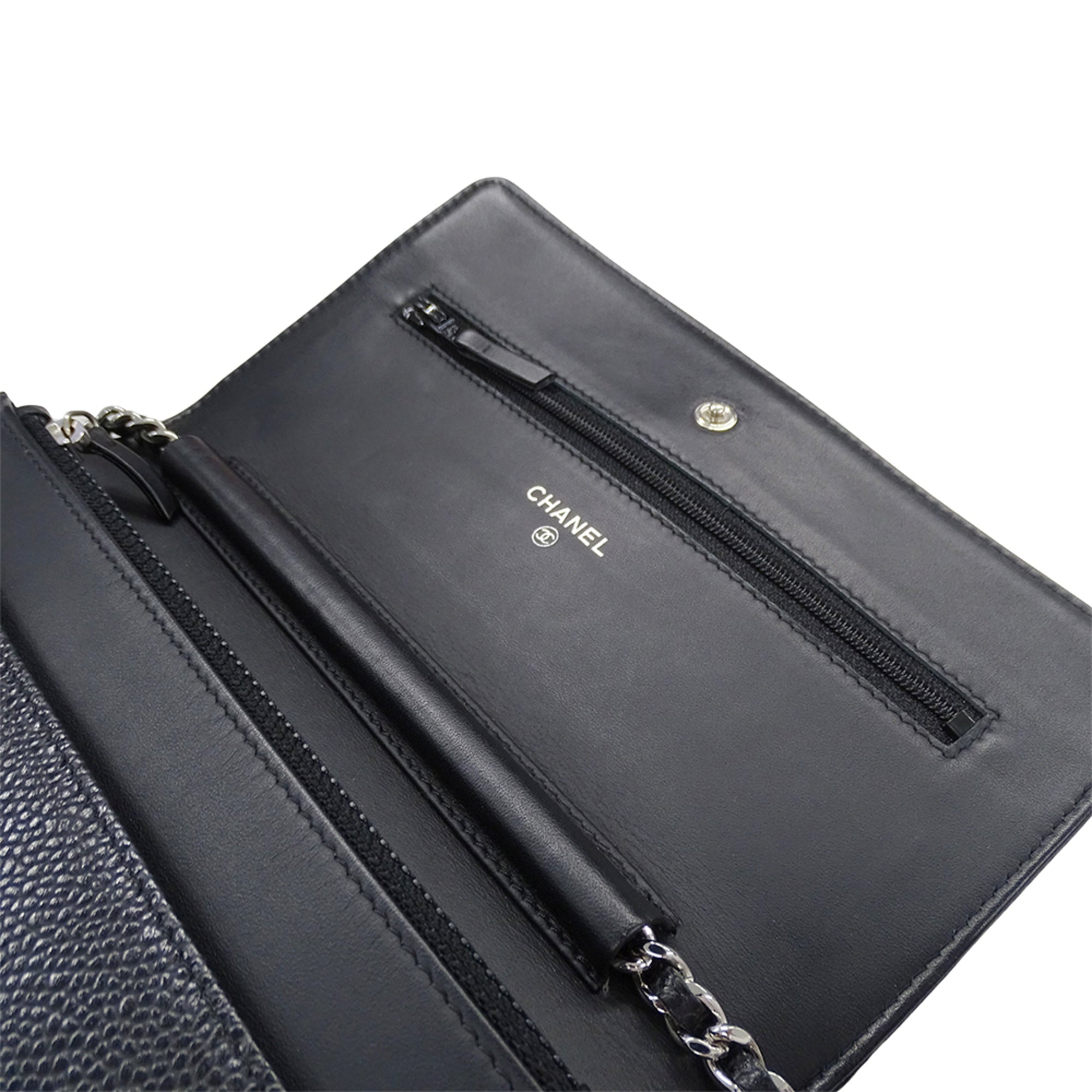 Chanel Black Grained Calfskin Handbag