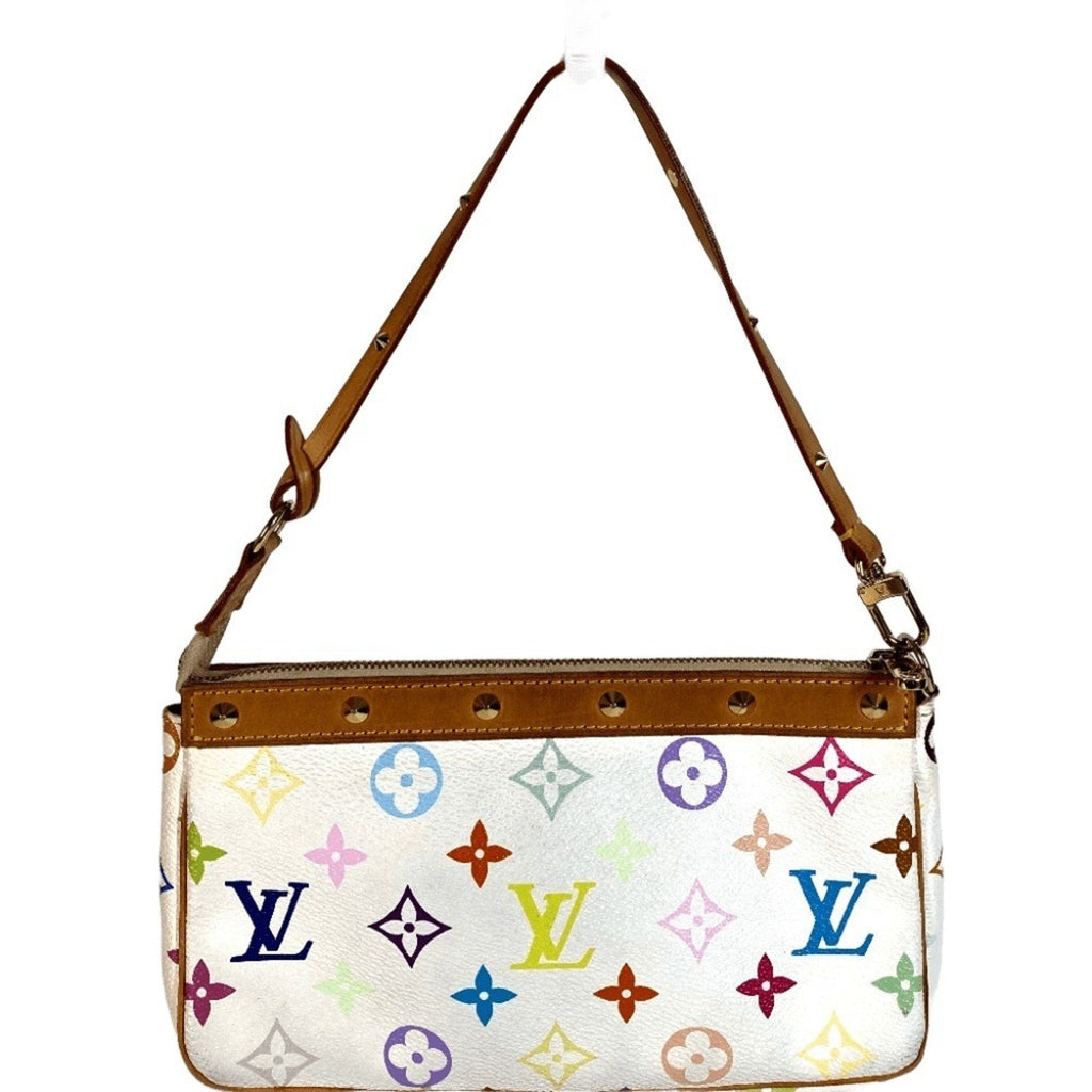 Louis Vuitton Blanc Monogram Multi-Color White Monogram Multicolore Handbag Pouch Shoulder Bag