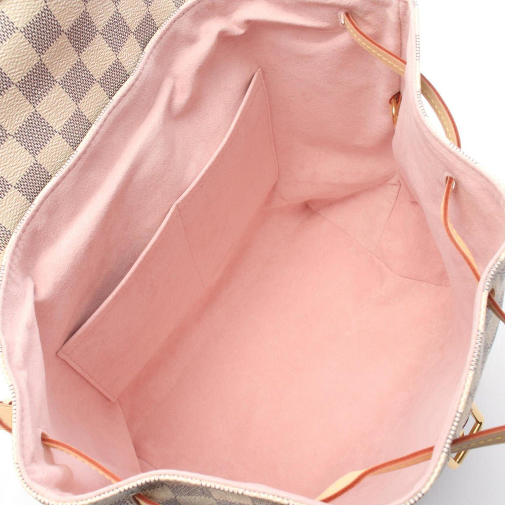 Louis Vuitton White Coated Canvas Leather Backpack Handbag
