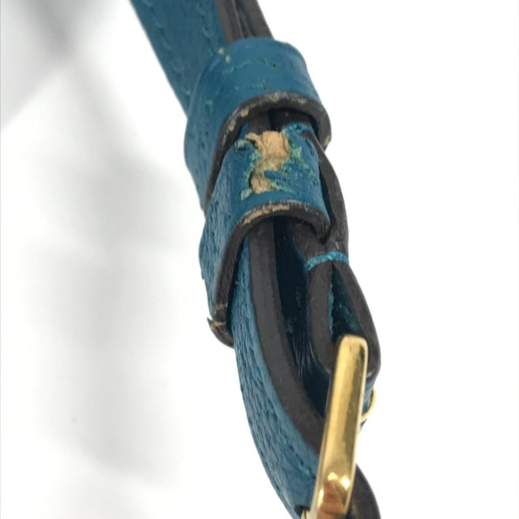 Louis Vuitton Blue Leather Shoulder Bag Tote Bag