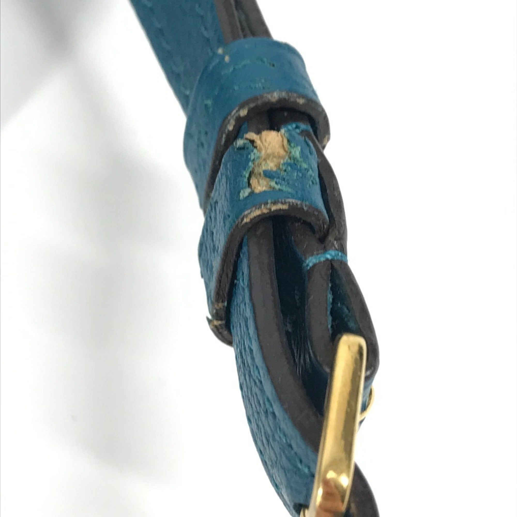 Louis Vuitton Blue Leather Shoulder Bag Tote Bag