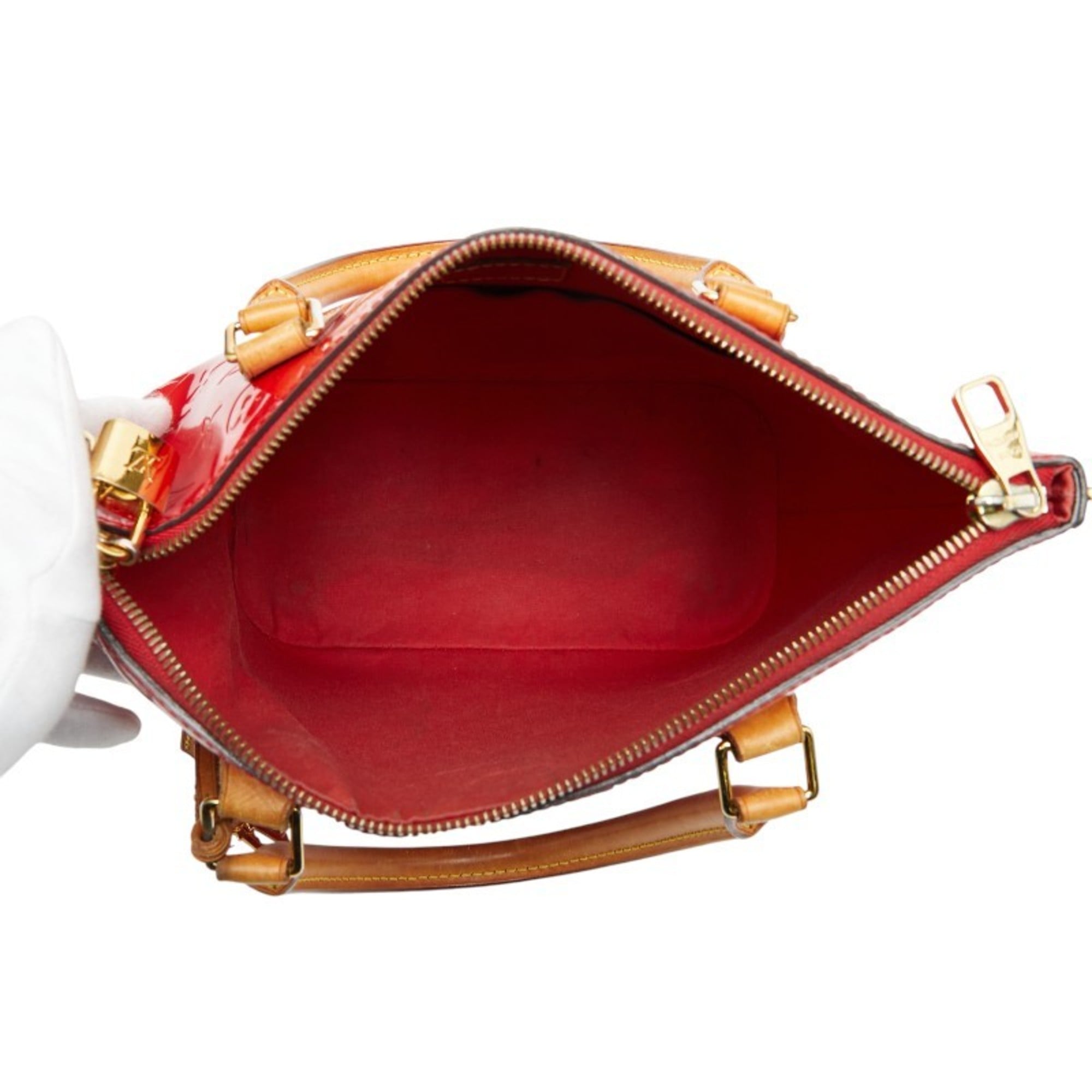 Louis Vuitton Cerise Red Color Patent Leather Handbag Shoulder Bag
