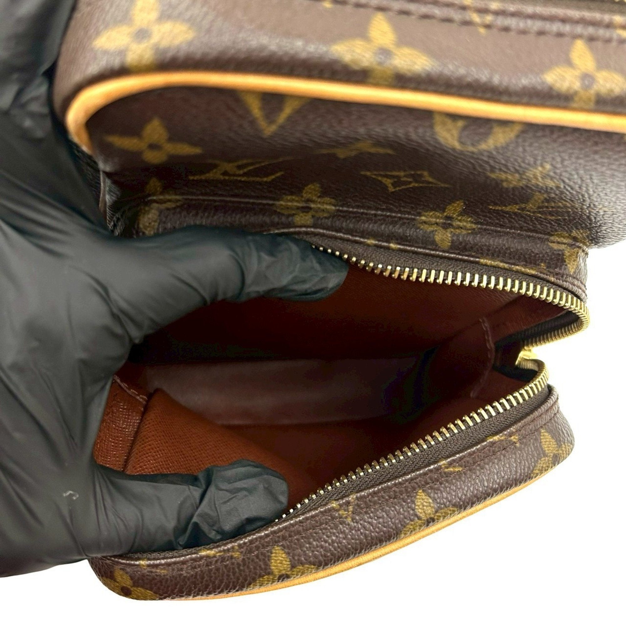 Louis Vuitton Brown Leather Pvc Pochette Shoulder Bag