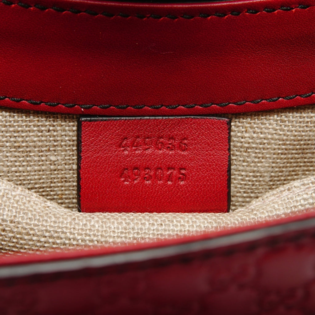Gucci Microguccissima Red Color Micro Gg Leather Shoulder Bag (Pre-Owned)