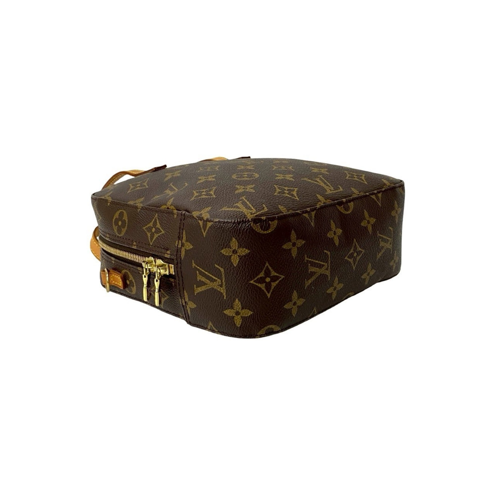 Louis Vuitton Brown Leather Pvc Handbag Shoulder Bag