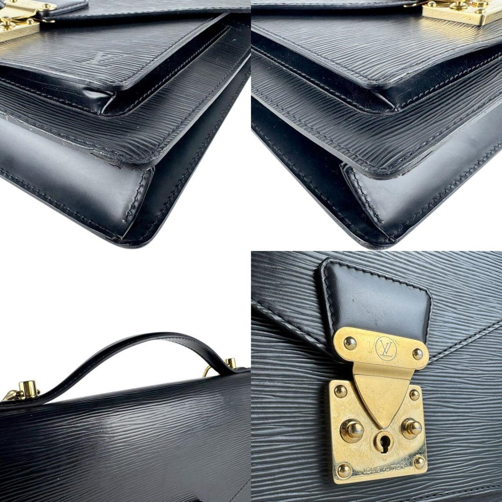 Louis Vuitton Black Galle Epi Leather Handbag Shoulder Bag