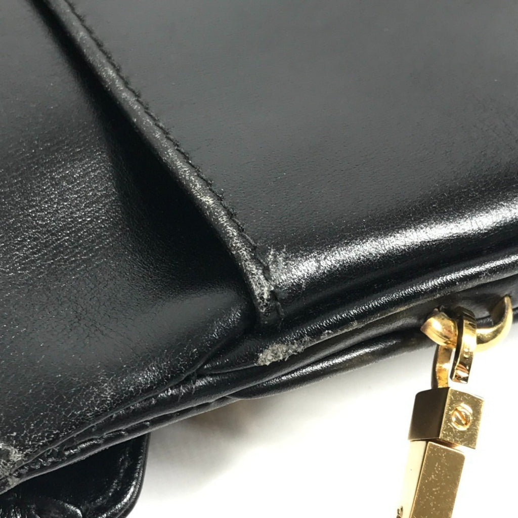 Gucci Black Leather Pochette Shoulder Bag (Pre-Owned)