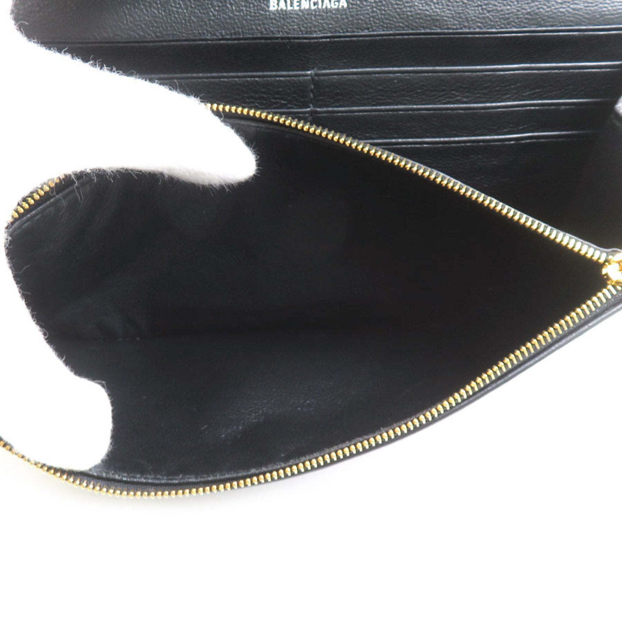 Balenciaga Black Leather Long Wallet (Bi-Fold)