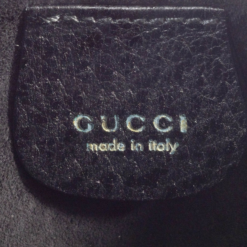 Gucci Black Leather Handbag Tote Bag (Pre-Owned)