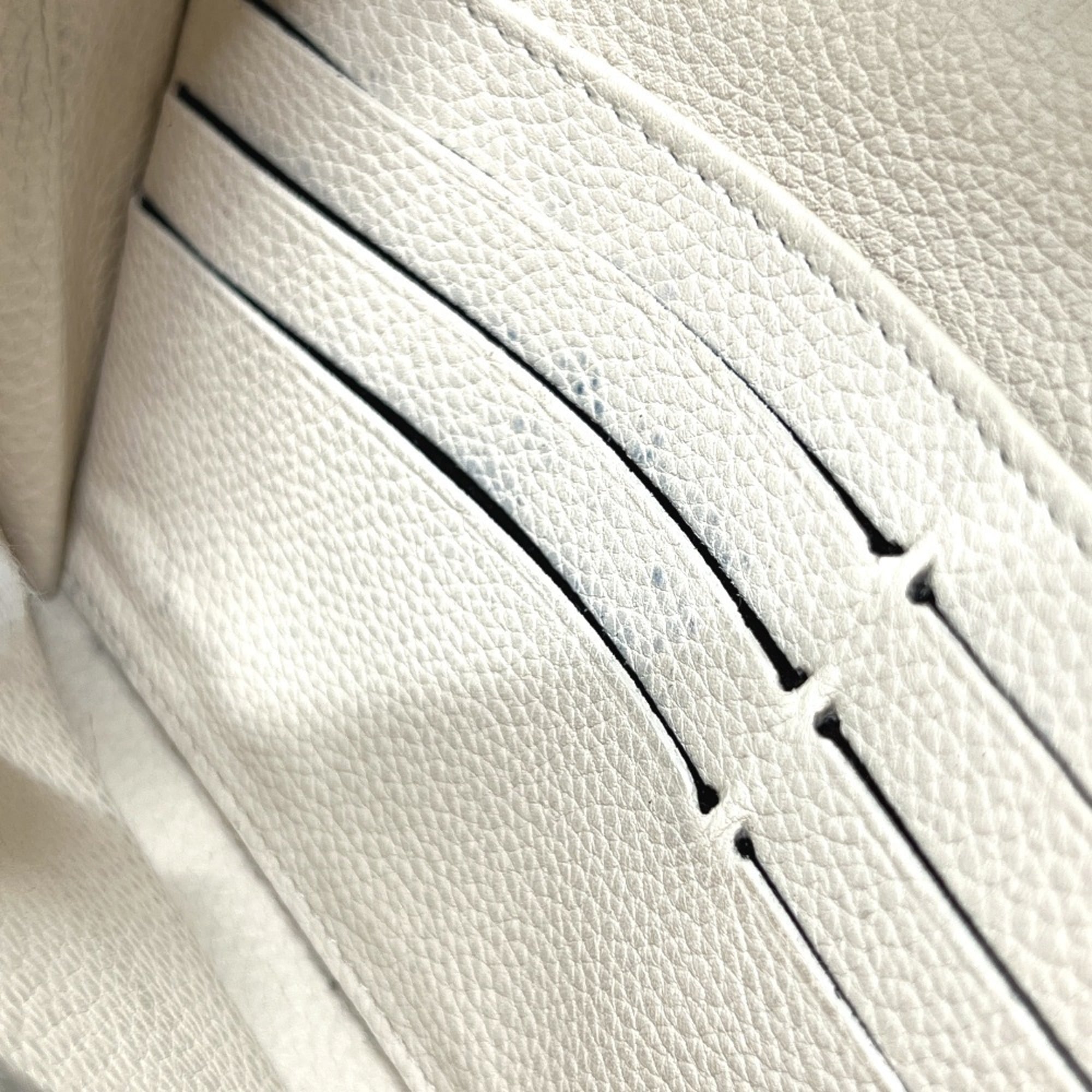 Louis Vuitton White Leather Long Wallet