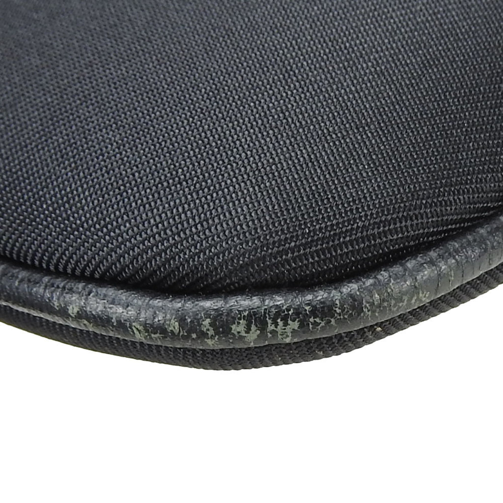 Burberry Beige Black Canvas Leather Shoulder Bag