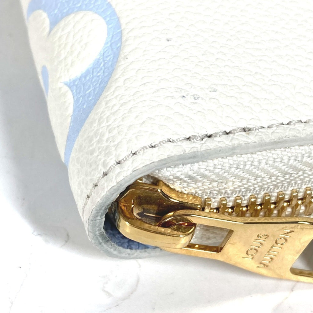 Louis Vuitton Monogram Empreinte Blue White Monogram Empreinte Long Bill Wallet