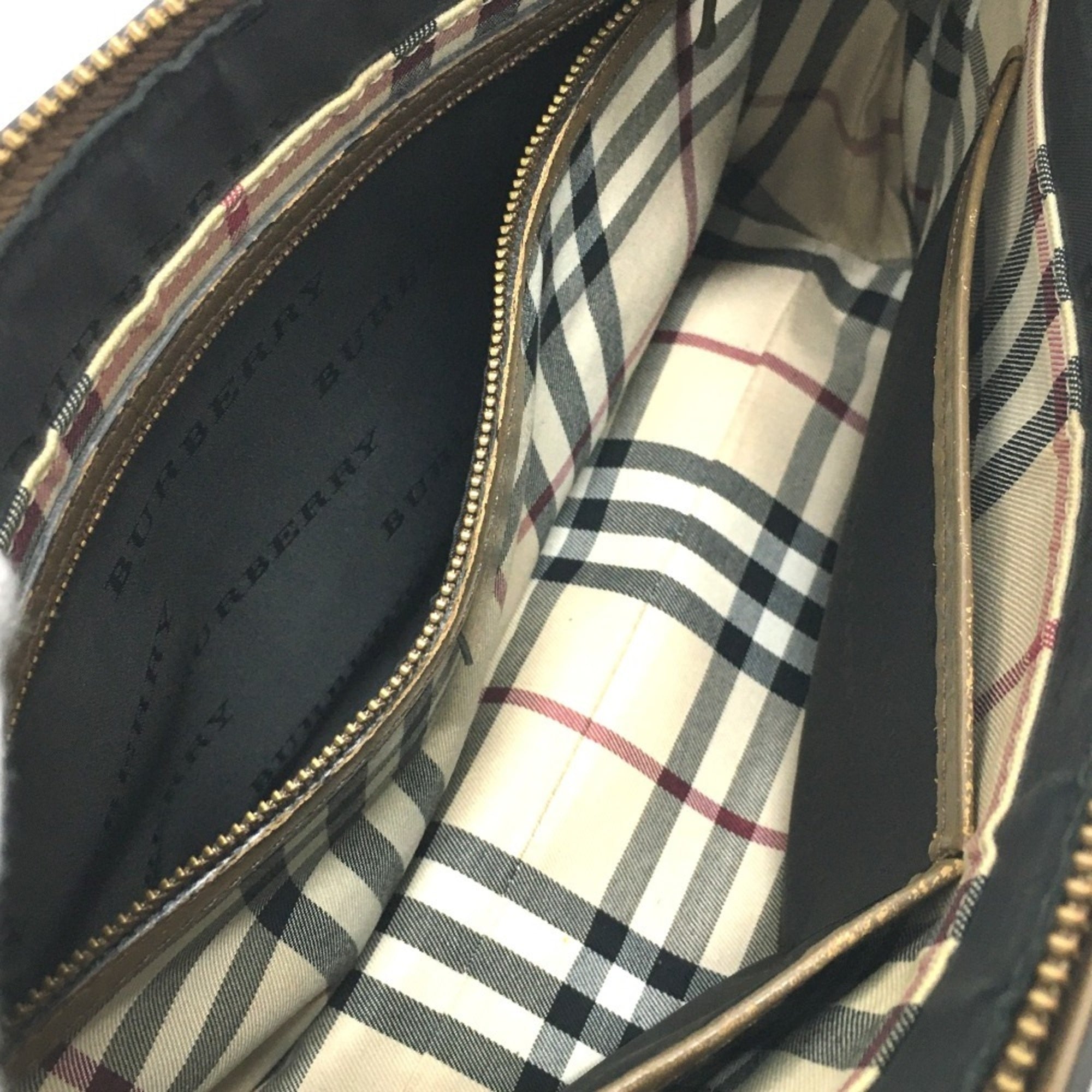 Burberry Brown Leather Shoulder Bag Tote Bag