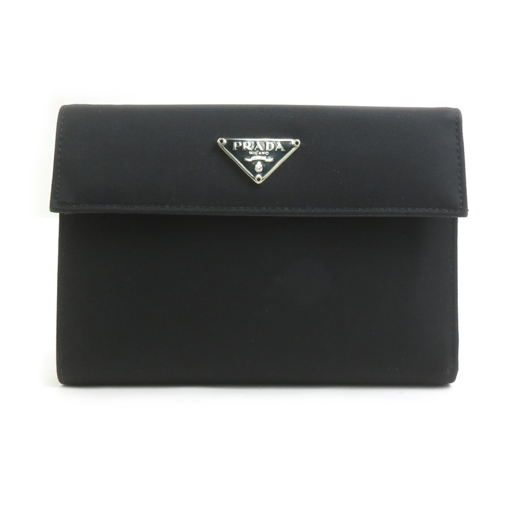Prada Black Nylon Wallet (Tri-Fold)
