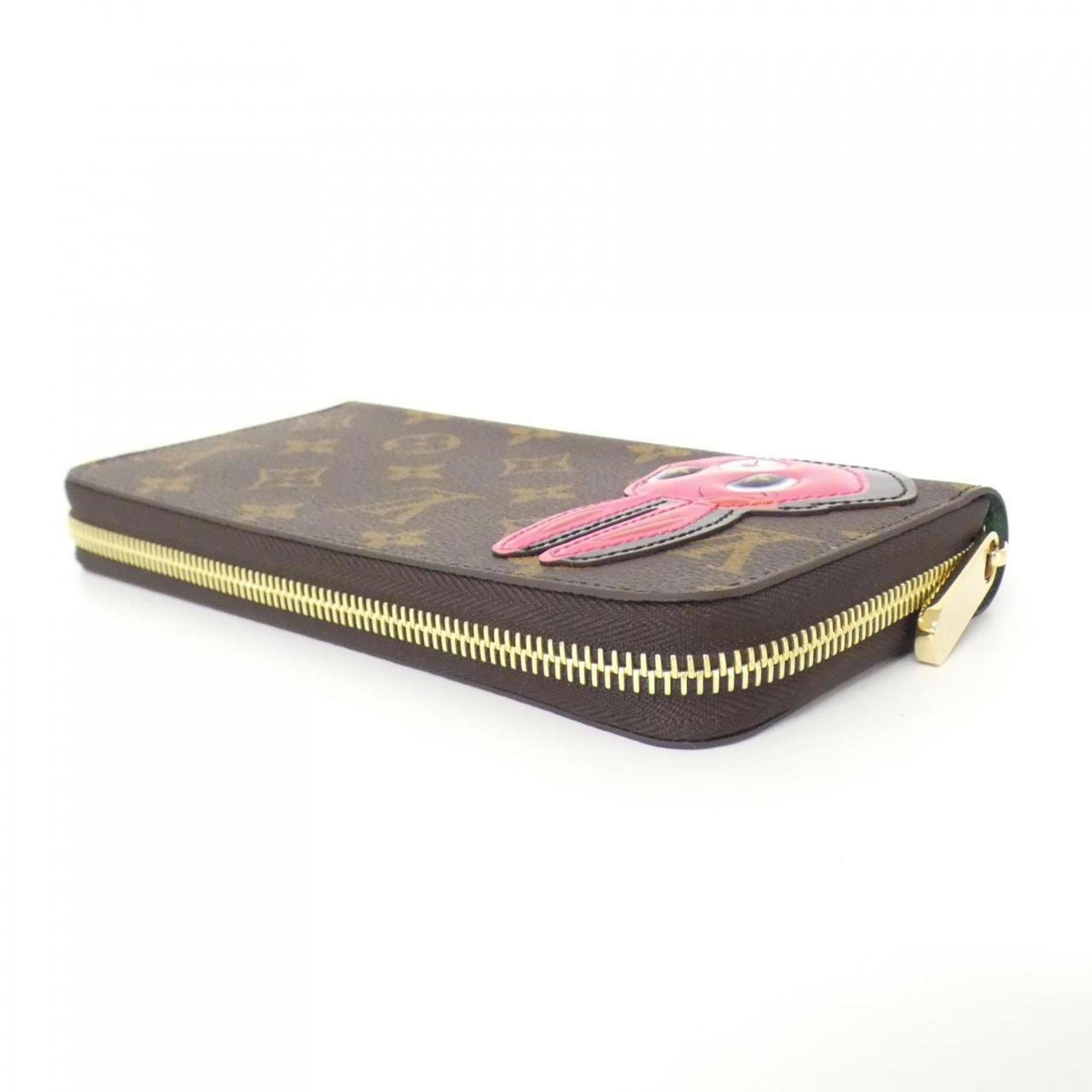 Louis Vuitton Marron Coated Canvas Long Wallet