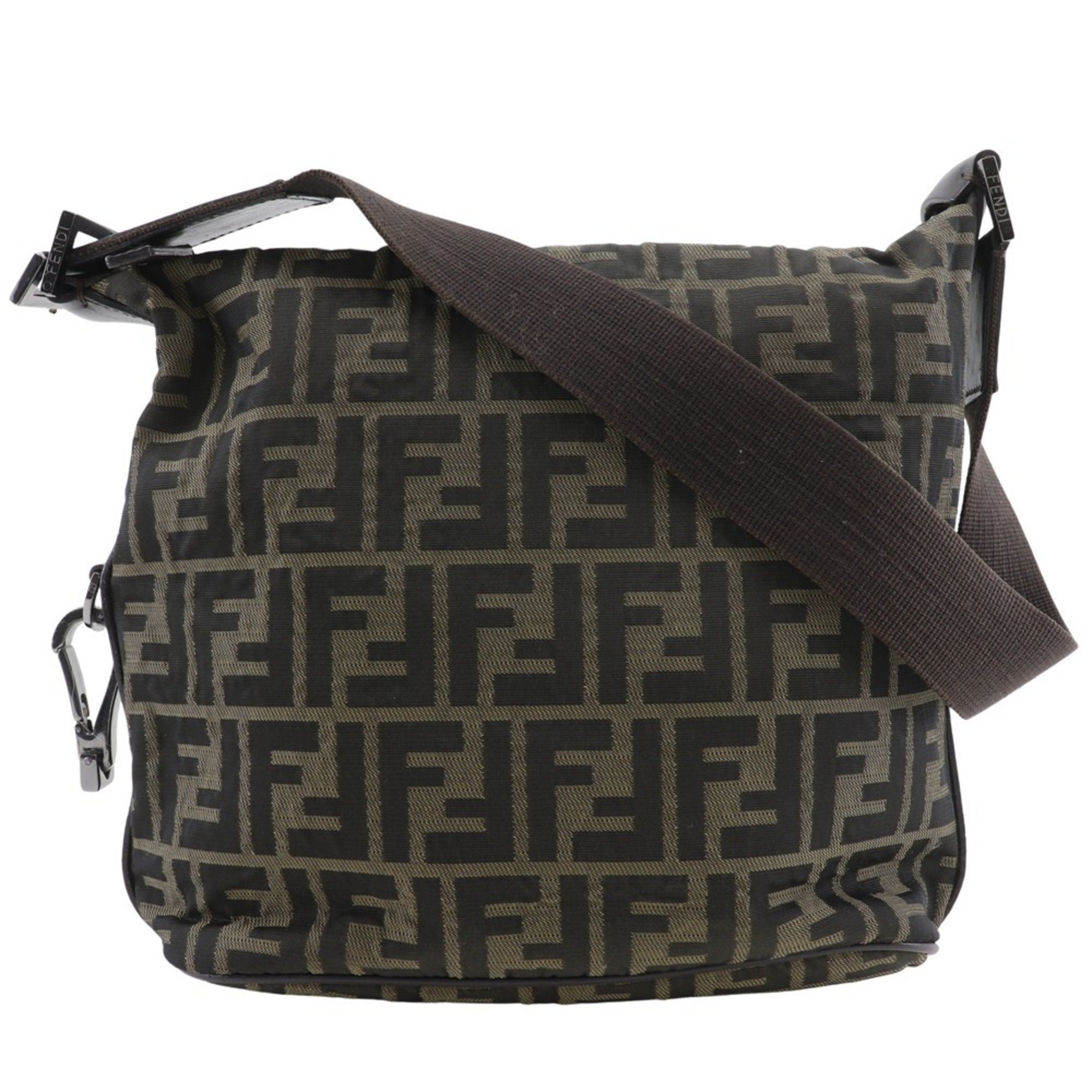 Fendi Brown Nylon Shoulder Bag