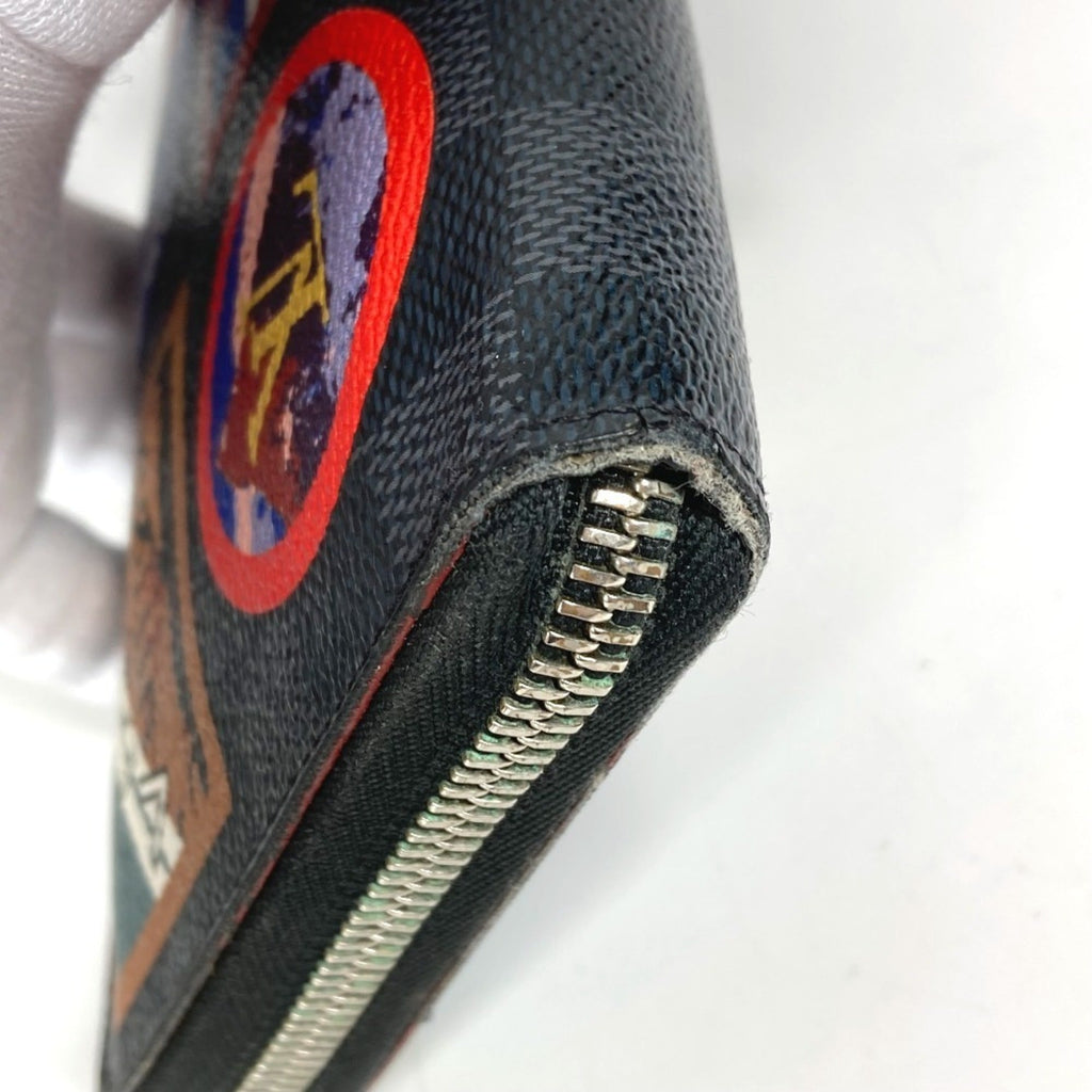 Louis Vuitton Black Multi-Color Damier Graphite Long Wallet