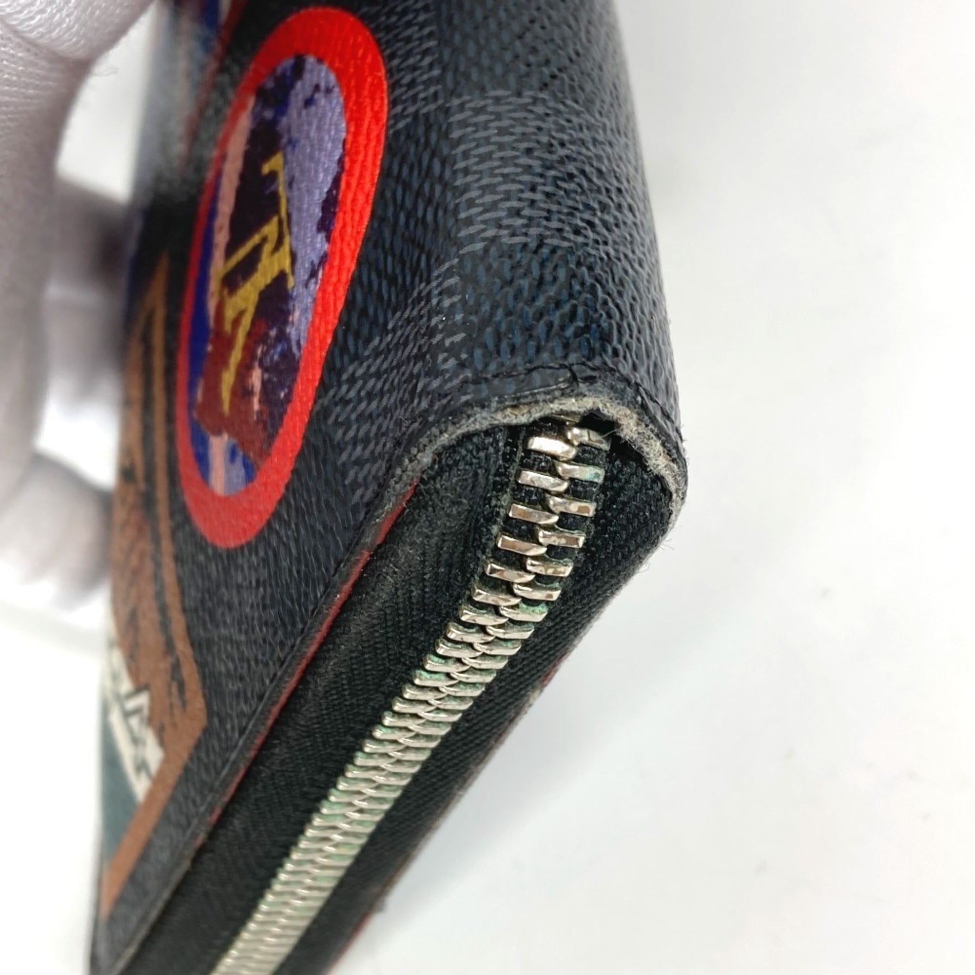 Louis Vuitton Black Multi-Color Damier Graphite Long Wallet