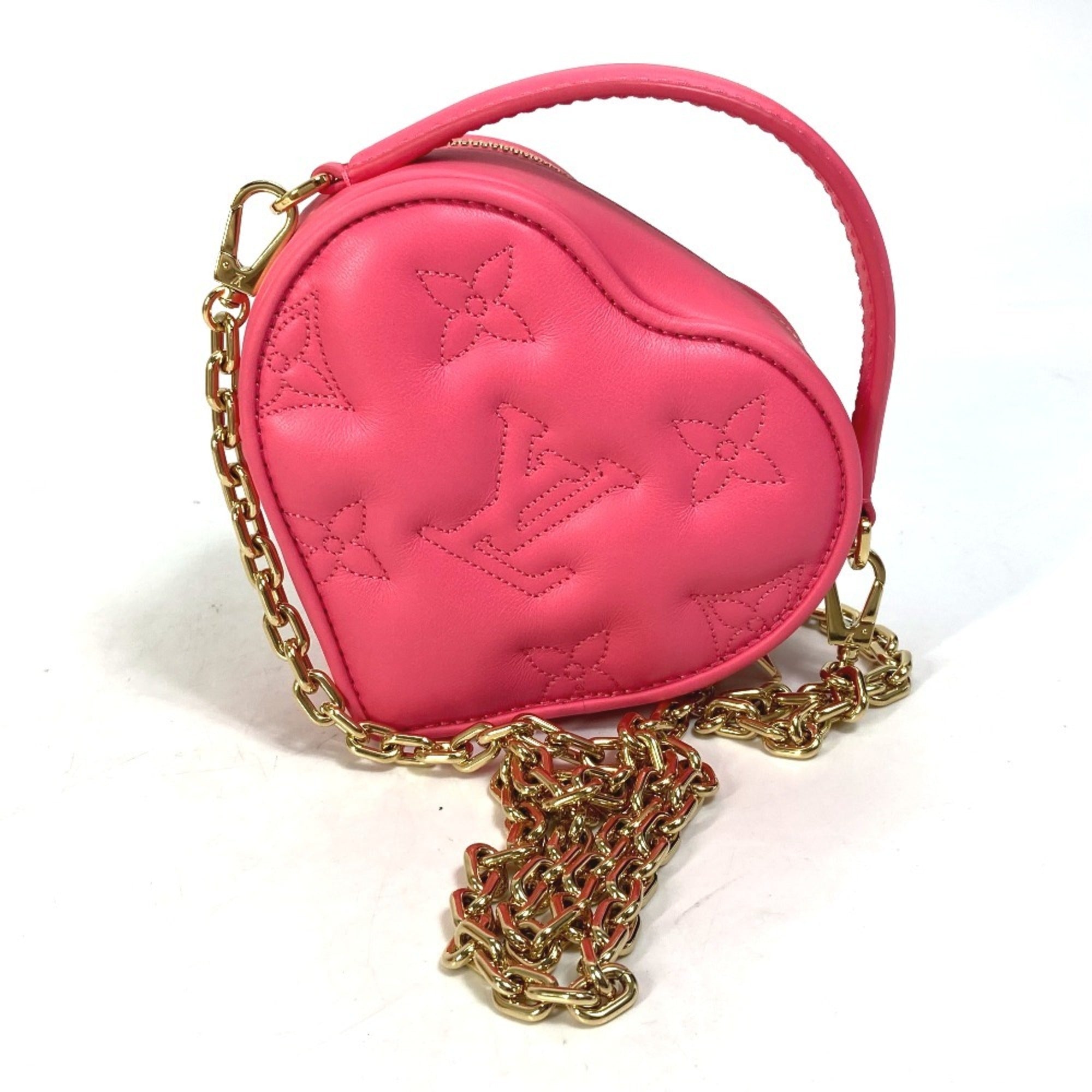 Louis Vuitton Pink Leather Handbag Shoulder Bag