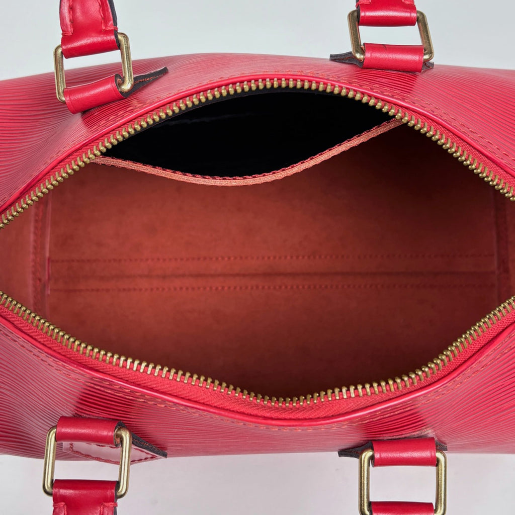 Louis Vuitton Castilian Red Epi Leather Boston Bag Handbag