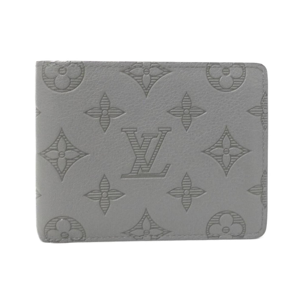 Louis Vuitton Gray Leather Bill Wallet