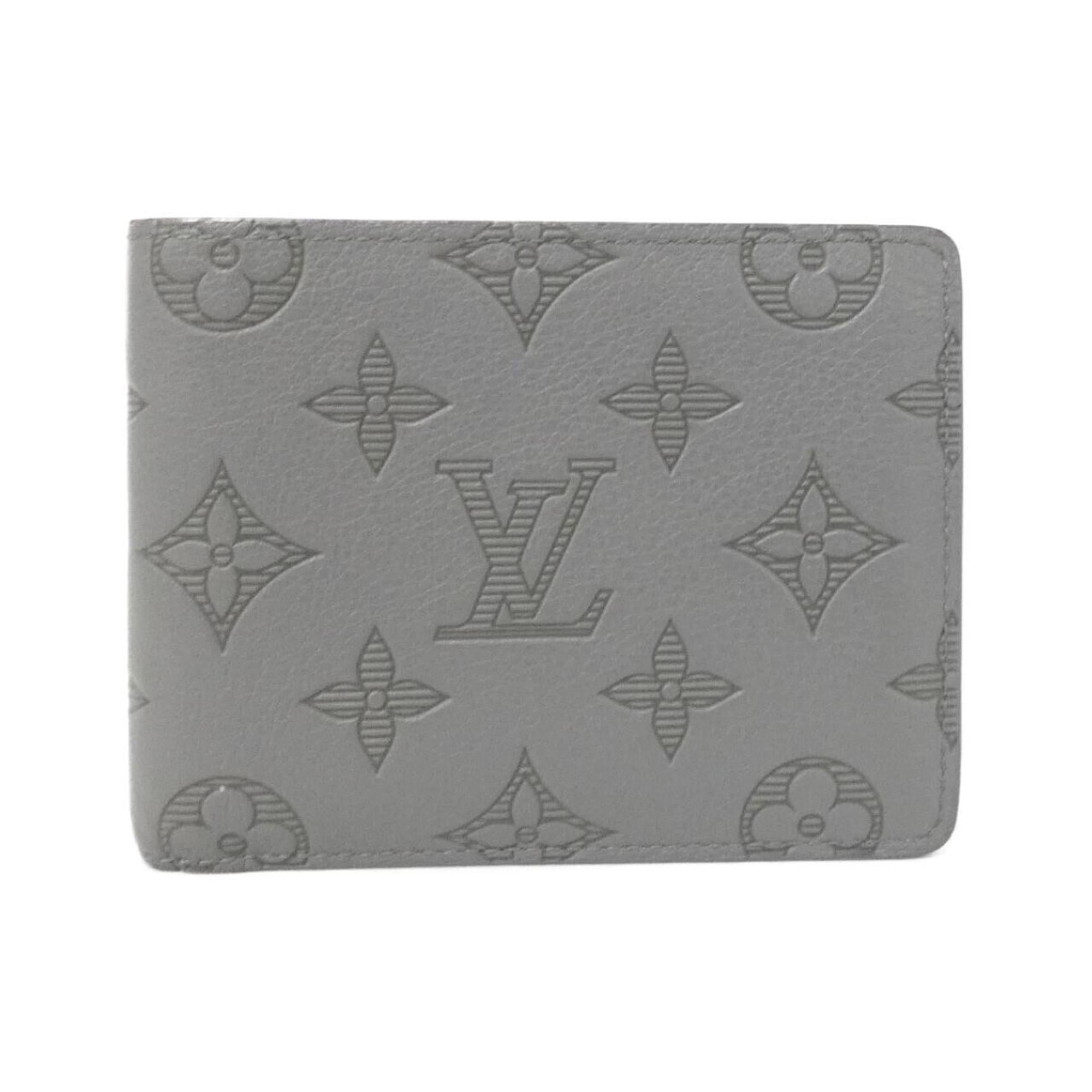 Louis Vuitton Gray Leather Bill Wallet