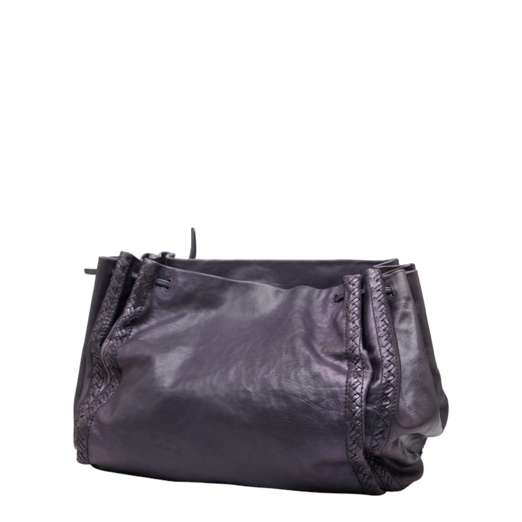 Bottega Veneta Purple Leather Shoulder Bag