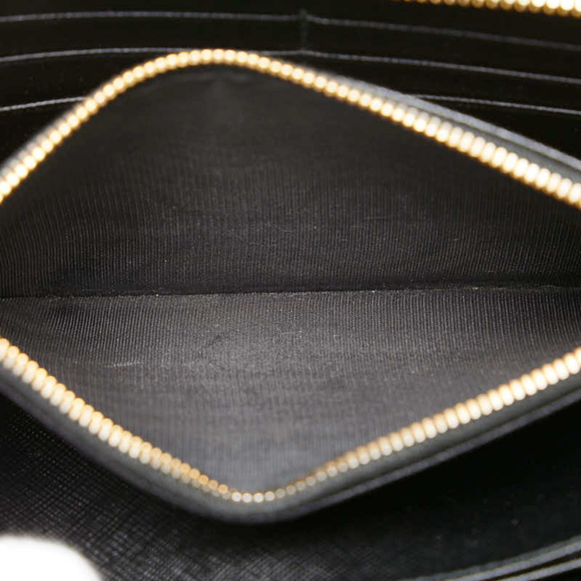 Prada Black Leather Long Wallet (Bi-Fold)