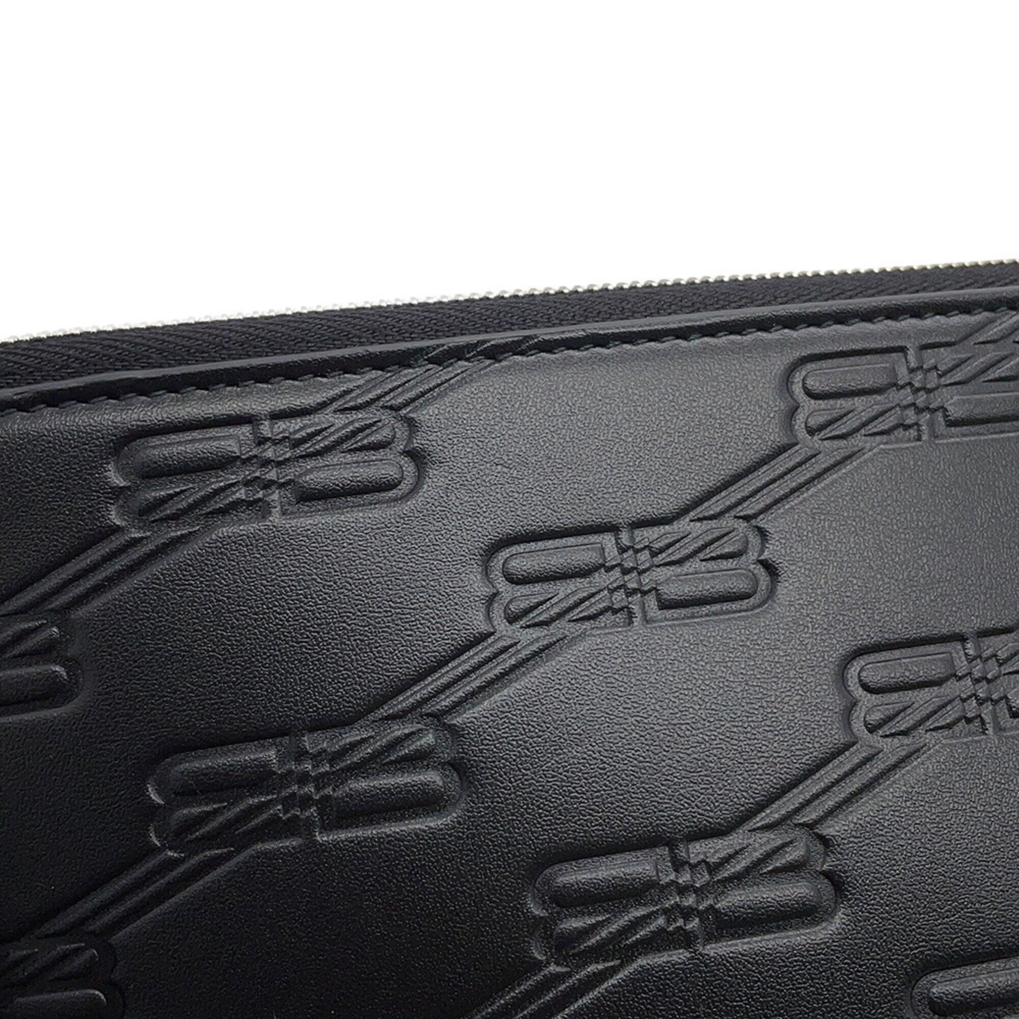 Balenciaga Black Leather Clutch Bag Handbag Pouch