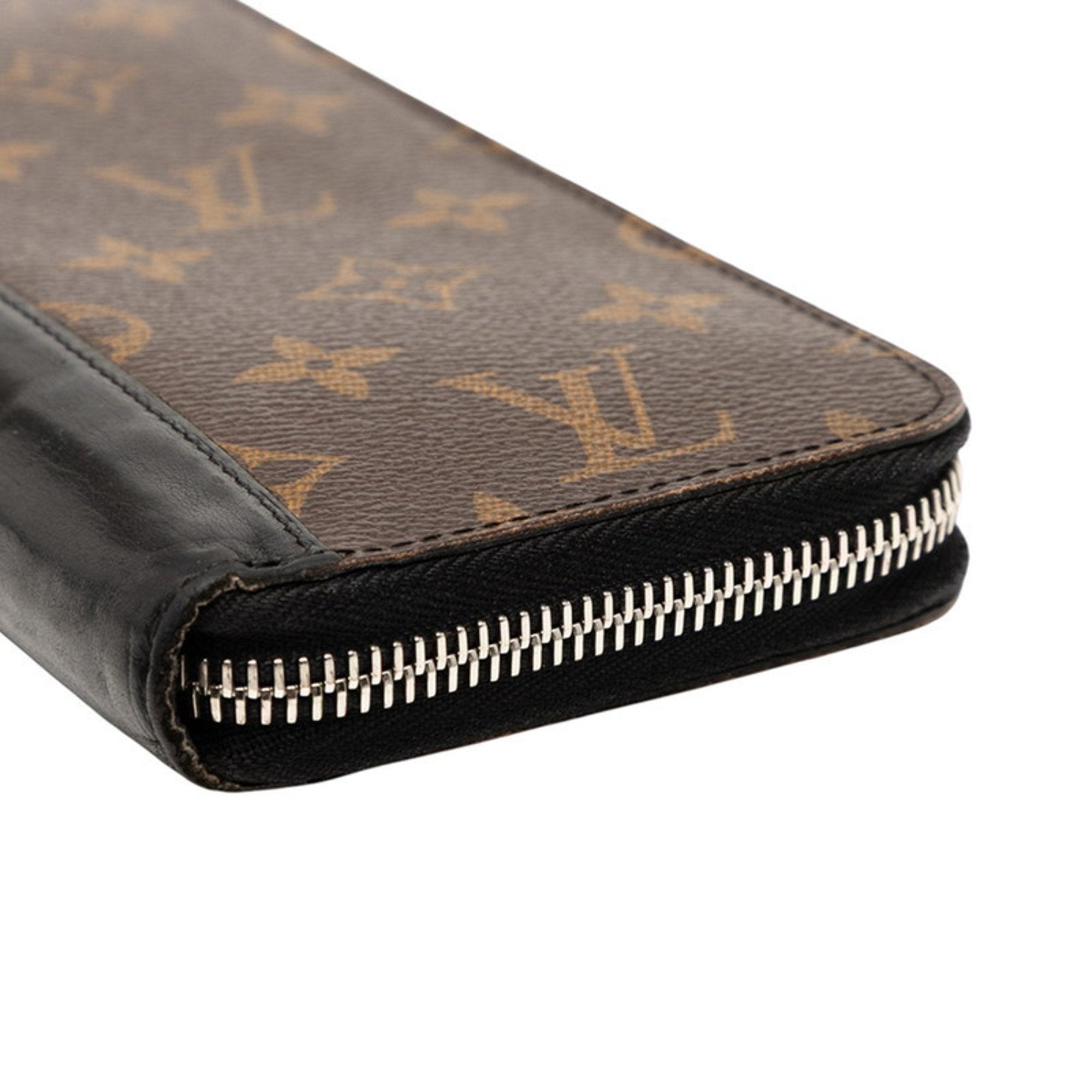 Louis Vuitton Black Brown Noir Pvc Leather Long Wallet