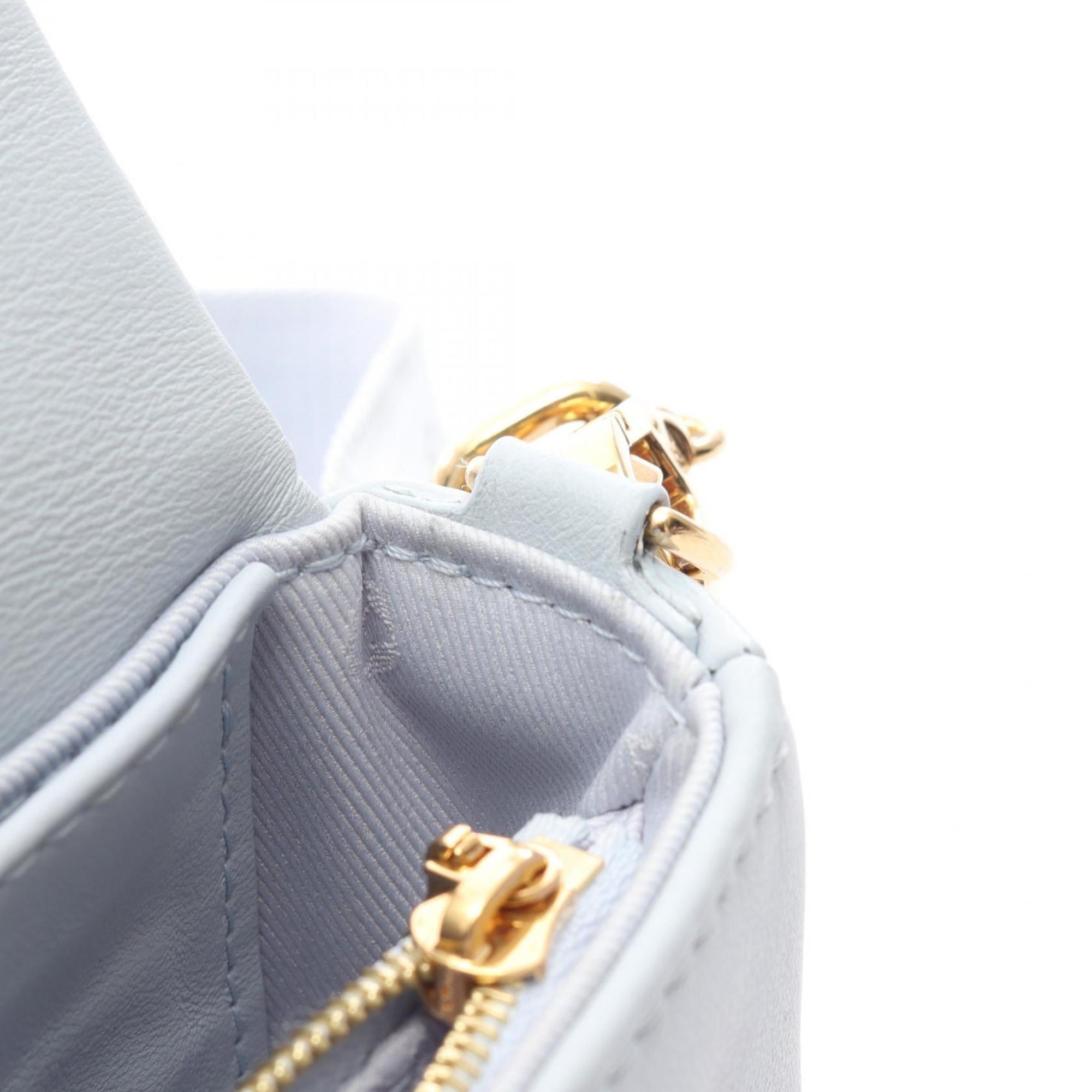 Louis Vuitton Blue Leather Shoulder Bag