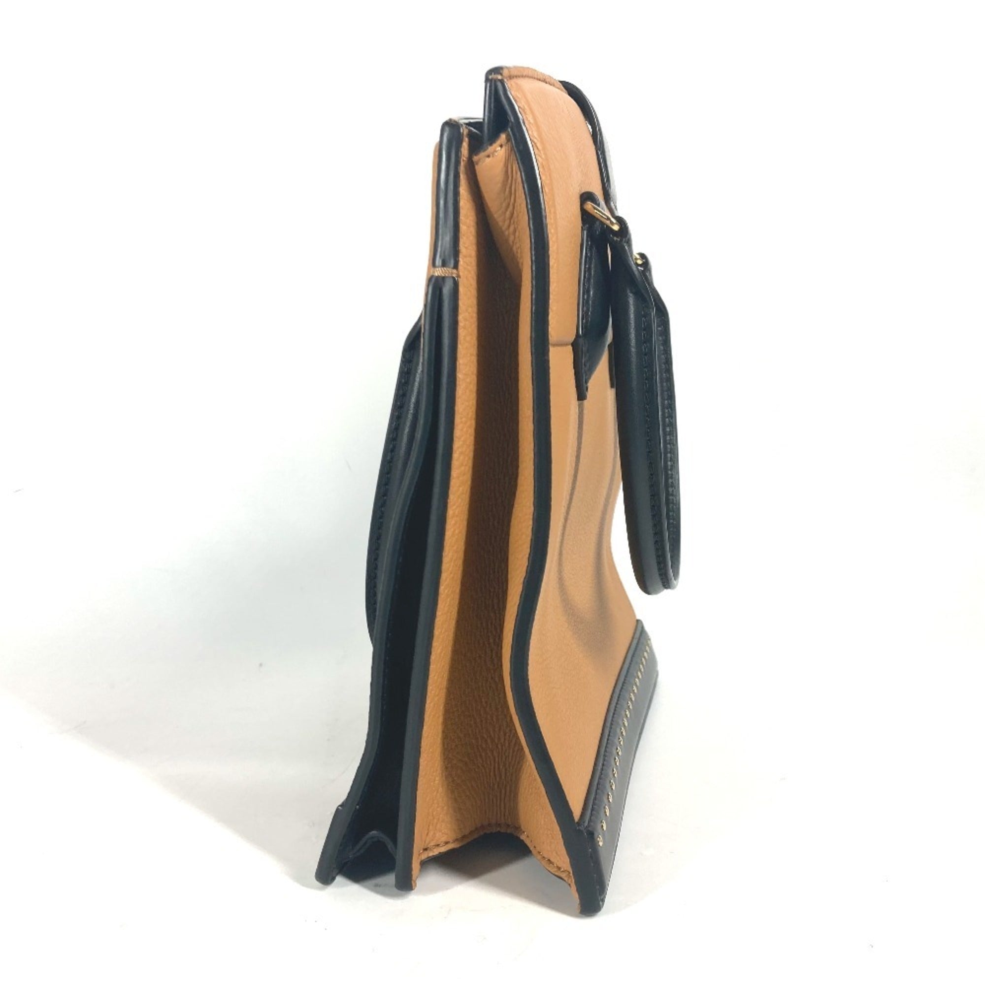 Louis Vuitton Beige Black Leather Handbag Tote Bag