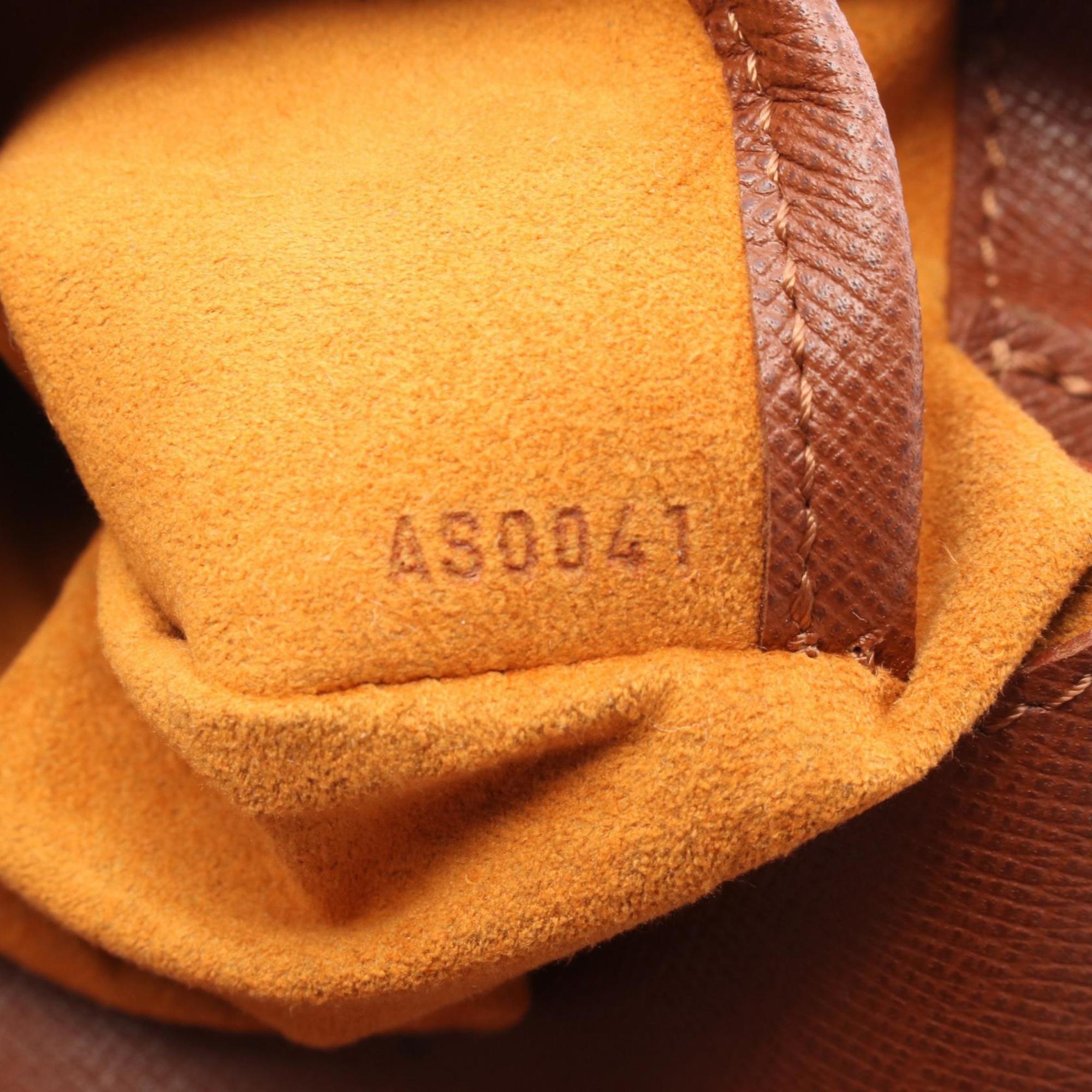 Louis Vuitton Brown Coated Canvas Leather Shoulder Bag