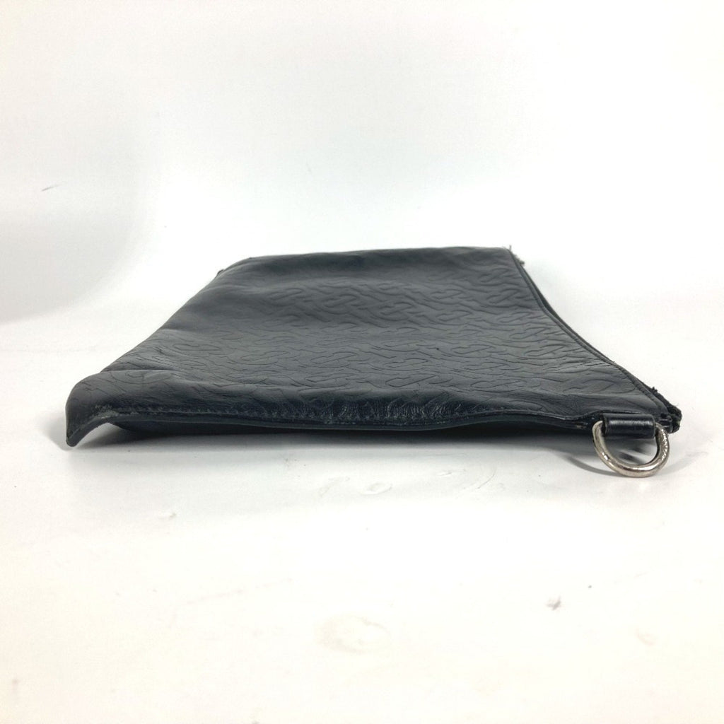 Burberry Black Leather Clutch Bag Pouch