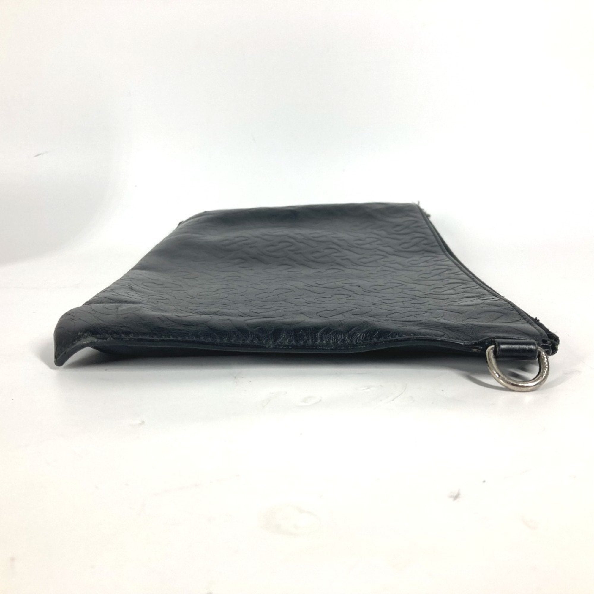Burberry Black Leather Clutch Bag Pouch