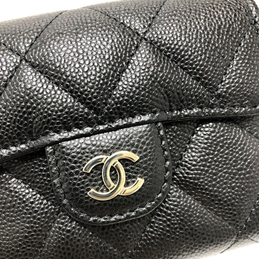 Chanel Matelasse Black Grained Calfskin Shoulder Bag