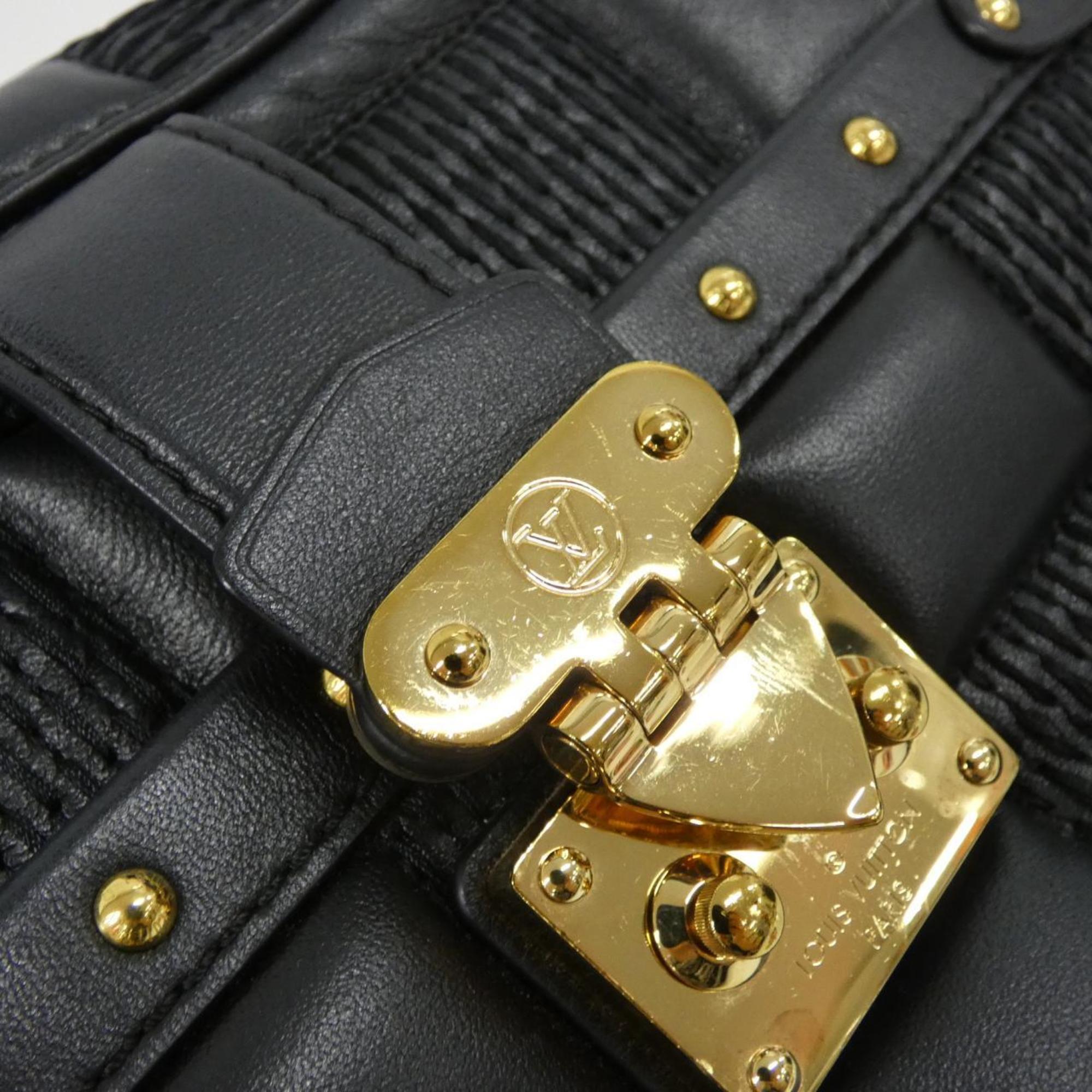 Louis Vuitton Black Leather Shoulder Bag