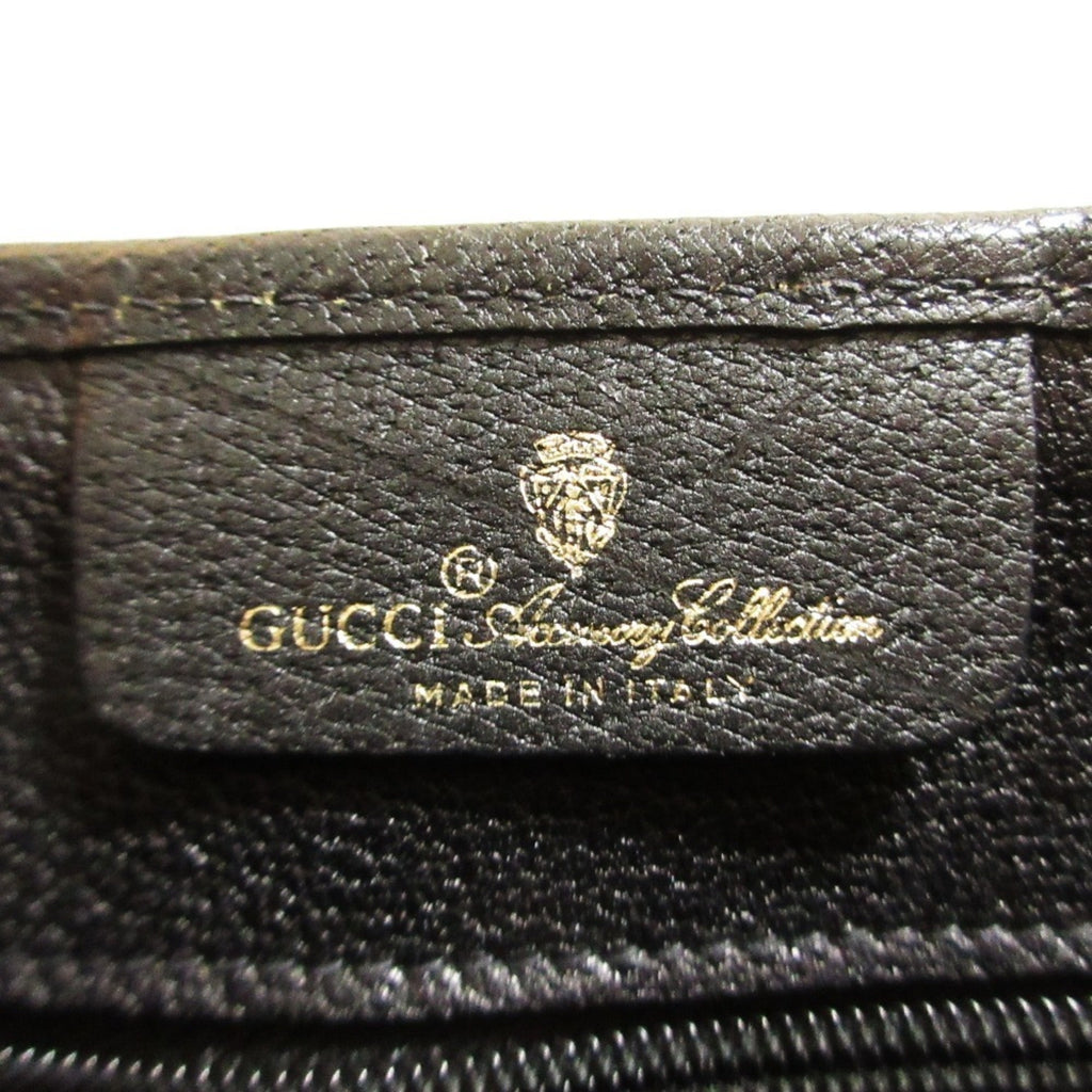 Gucci Black Coated Canvas Leather Tote Bag (Pre-Owned)