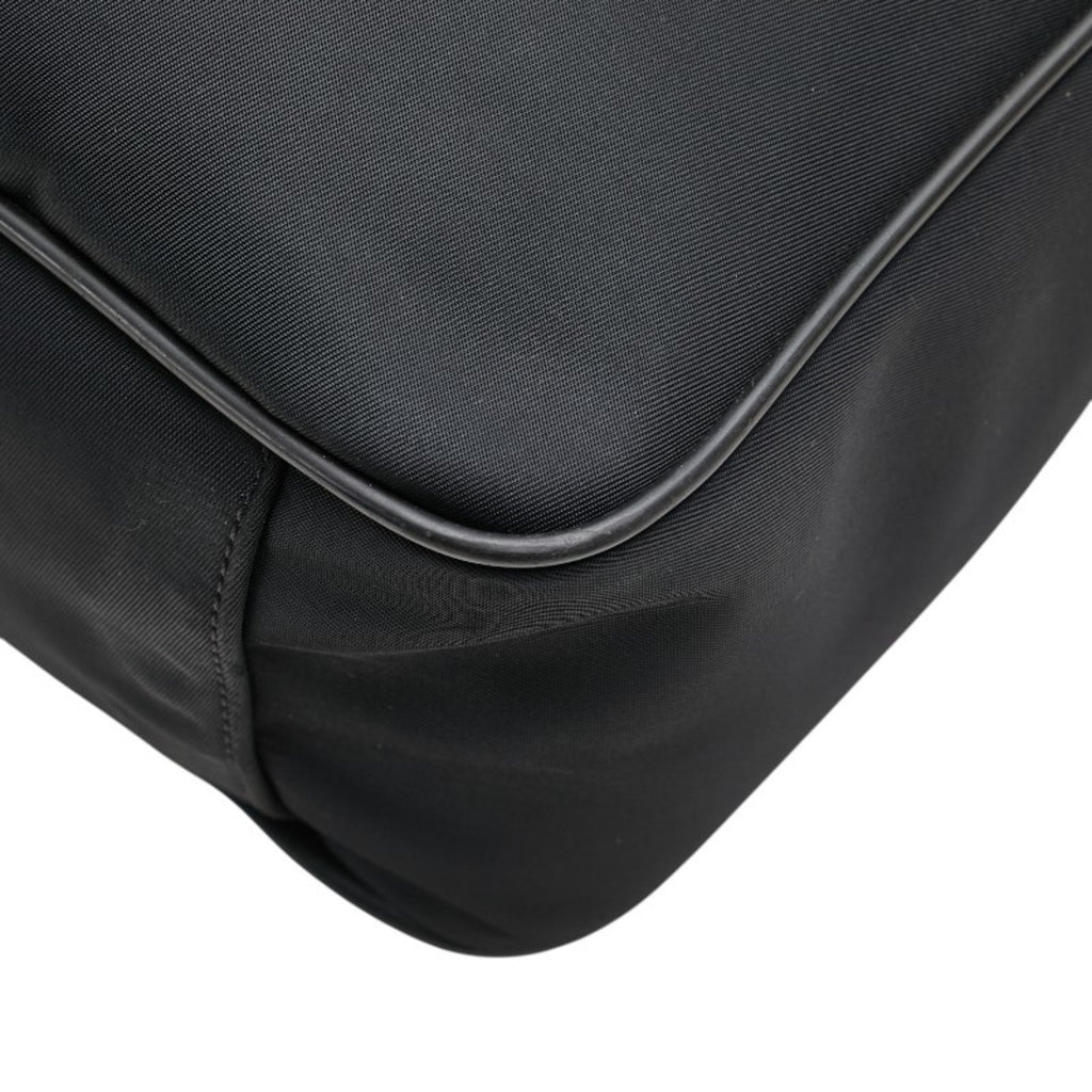 Burberry Beige Black Nylon Canvas Shoulder Bag Tote Bag