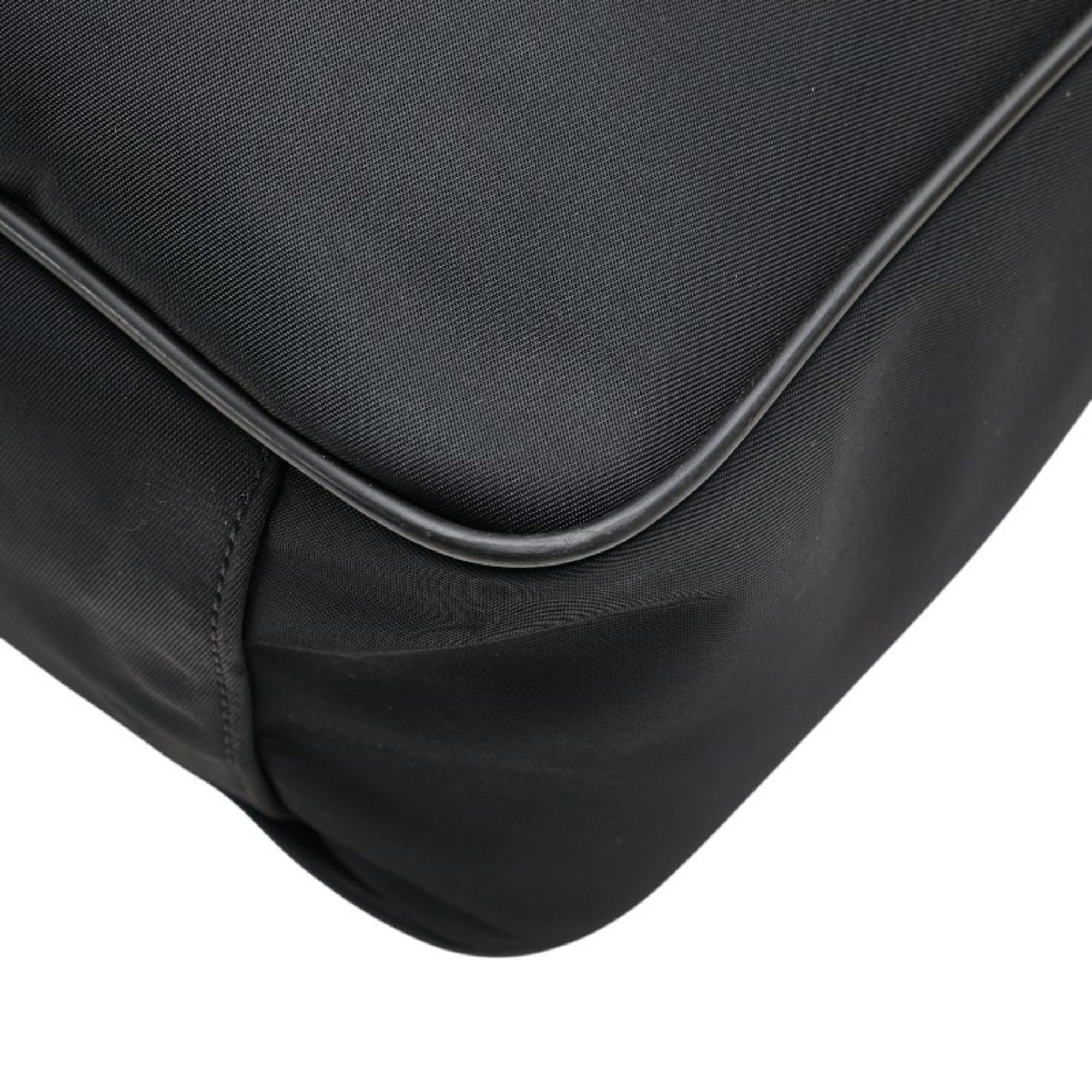Burberry Beige Black Nylon Canvas Shoulder Bag Tote Bag