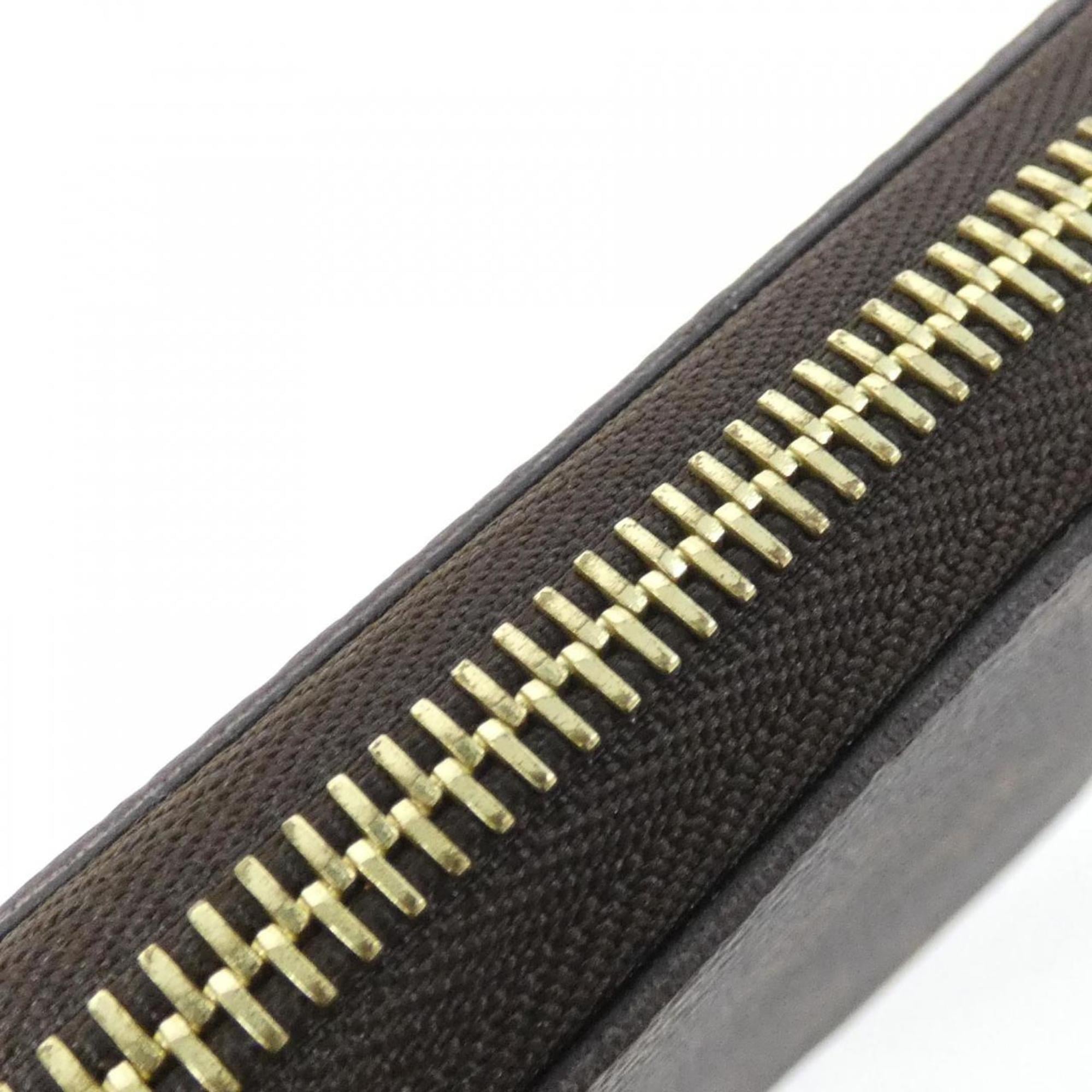Louis Vuitton Fuchsia Marron Coated Canvas Long Wallet