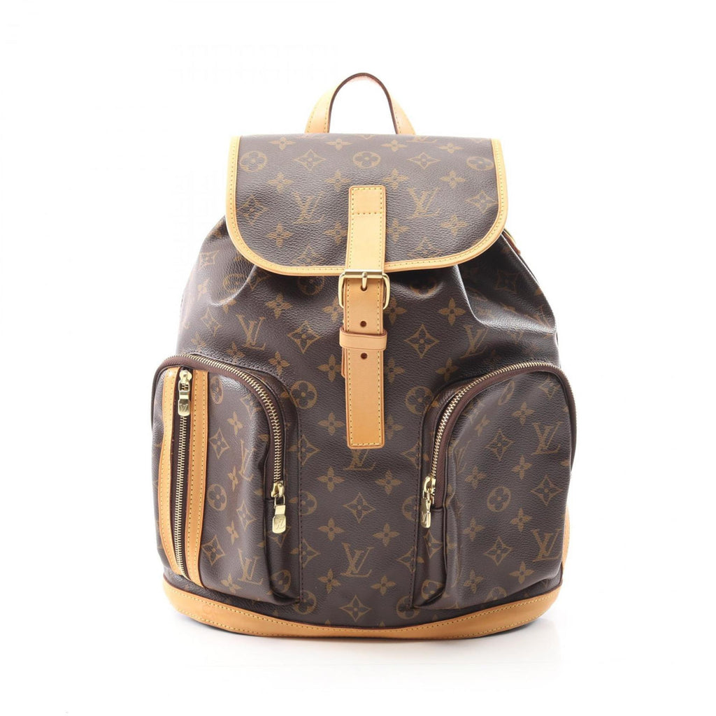 Louis Vuitton Brown Coated Canvas Leather Backpack
