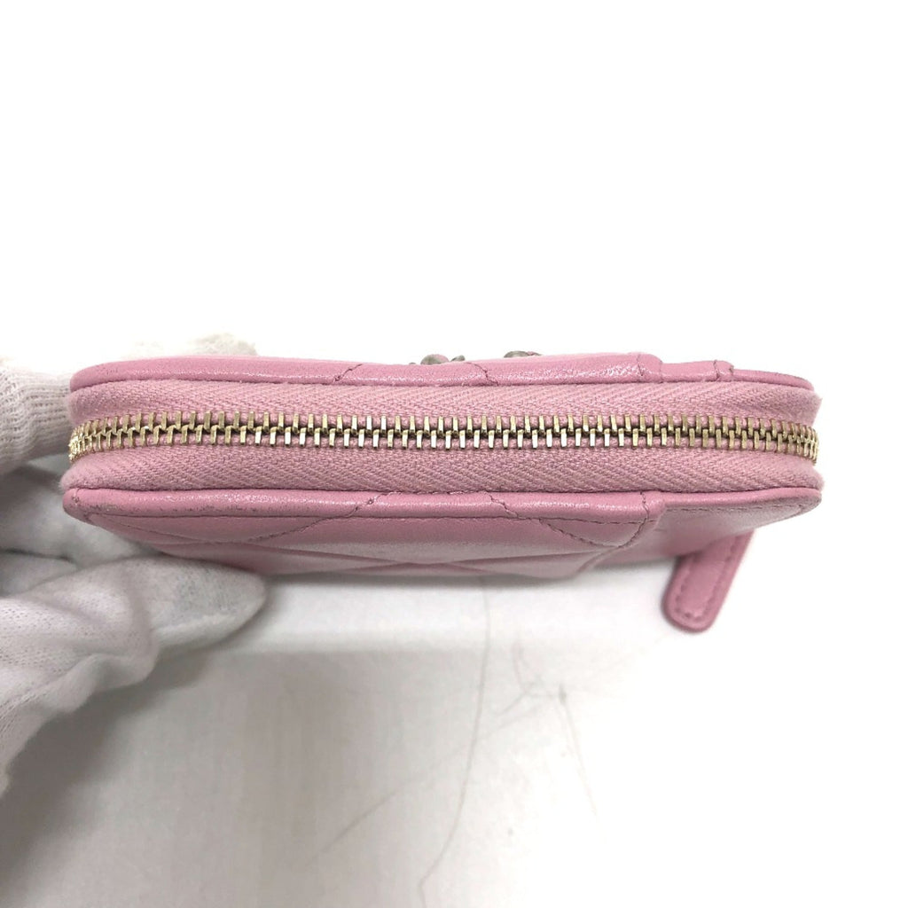 Chanel Pink Leather Coin Purse/Coin Case